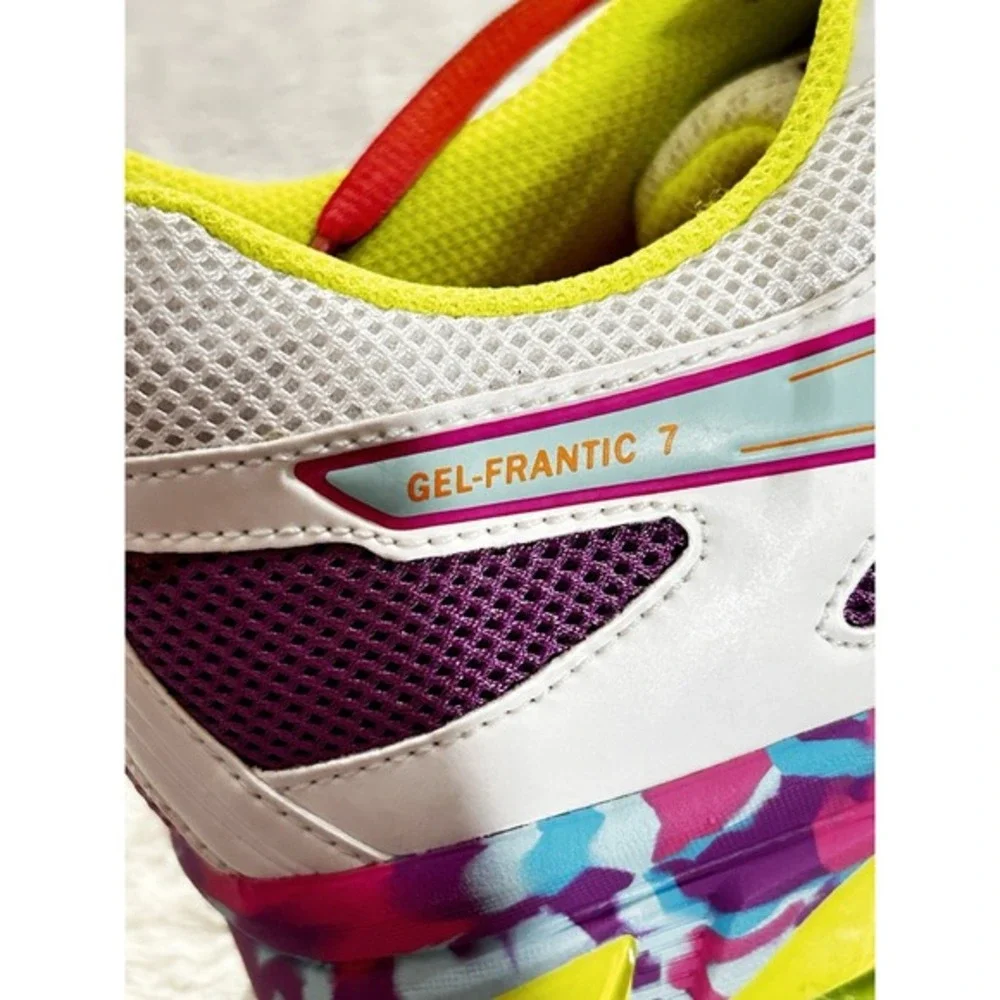 ASICS GEL-Frantic 7 rainbow Shoes‎ Women's Size 10.5 T3A6Q Running Purple Blue